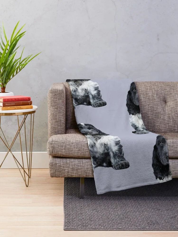 Cocker Spaniel Blue Roan Puppy Dog Throw Blanket Blankets Sofas Of Decoration Shaggy Blanket Sofa Quilt