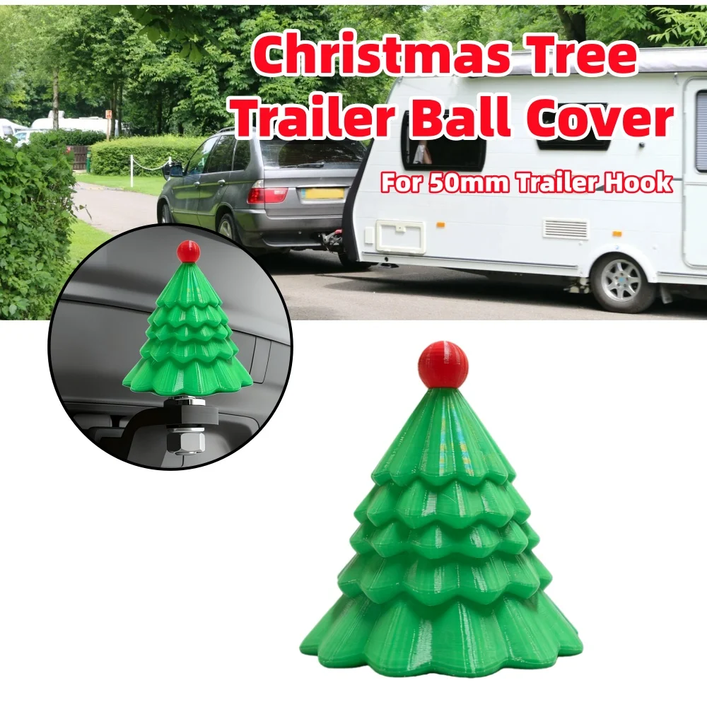 

Trailer Ball Cover Christmas RV Towing Hook Decor Protector SUV Truck Caravan Exterior Decor Accessories For 50mm Trailer Hook