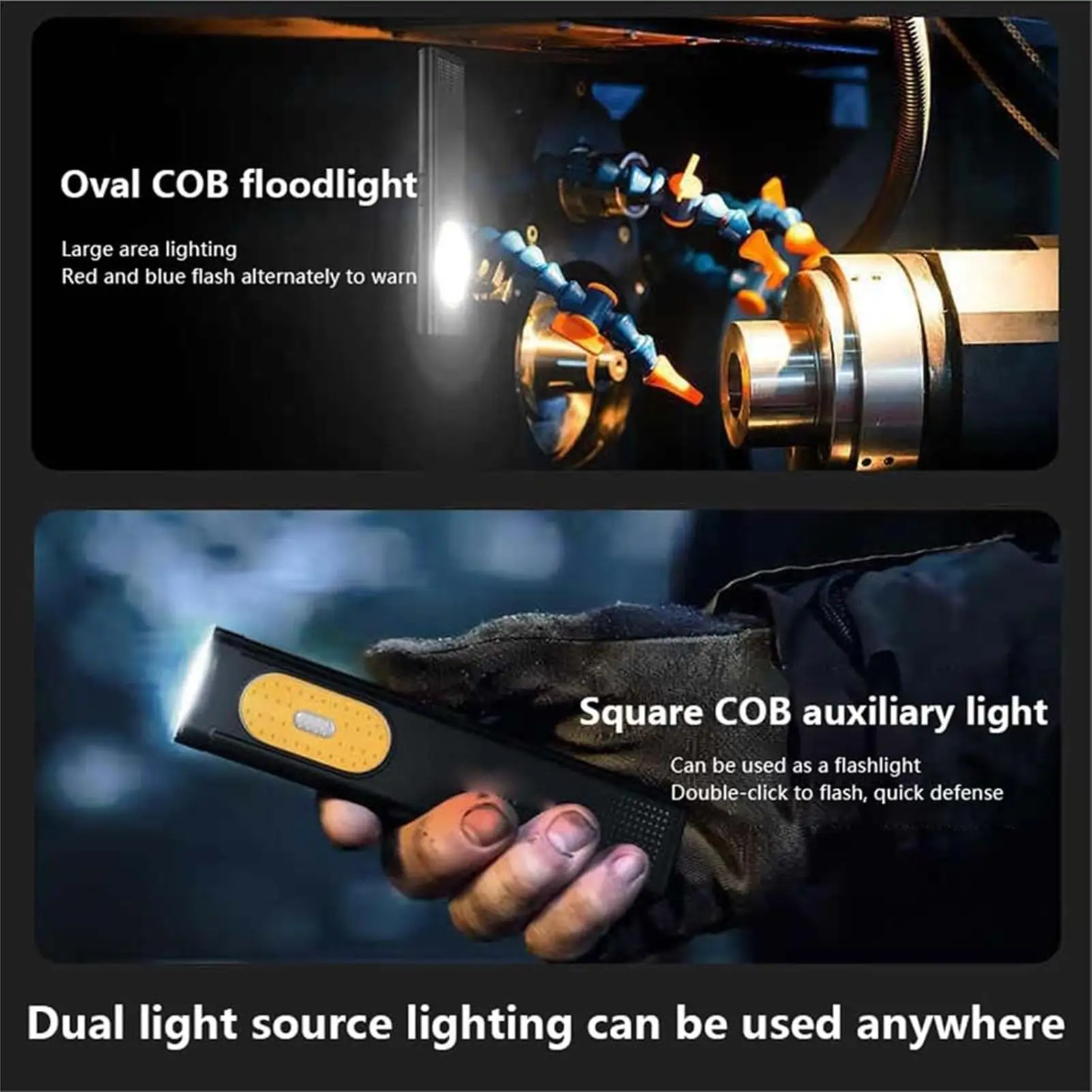 Small Flashlight 470-Lumen Magnetic Rechargeable Adjustable Torch Light For Night Walking Fishing Camping Hiking Traveling