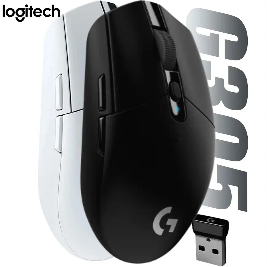 

Беспроводная игровая мышь Logitech G305, 12000 DPI, точное отслеживание HERO, 6 программируемых кнопок, эргономичный изогнутый дизайн, идеально подходит для ПК