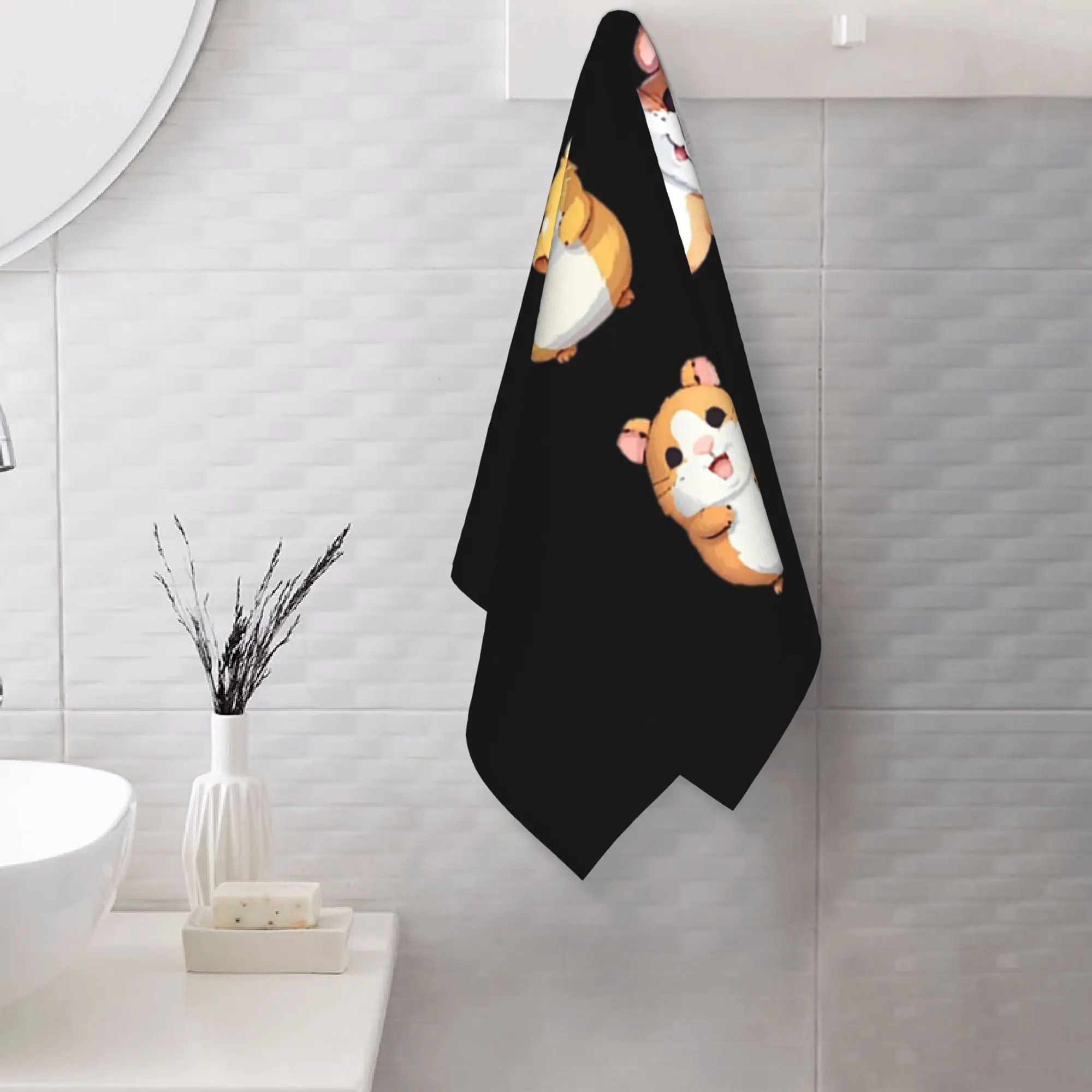 Custom Hamster Soft Face Towel Quick Dry Pool Bath Cotton Towels Absorbent Quick