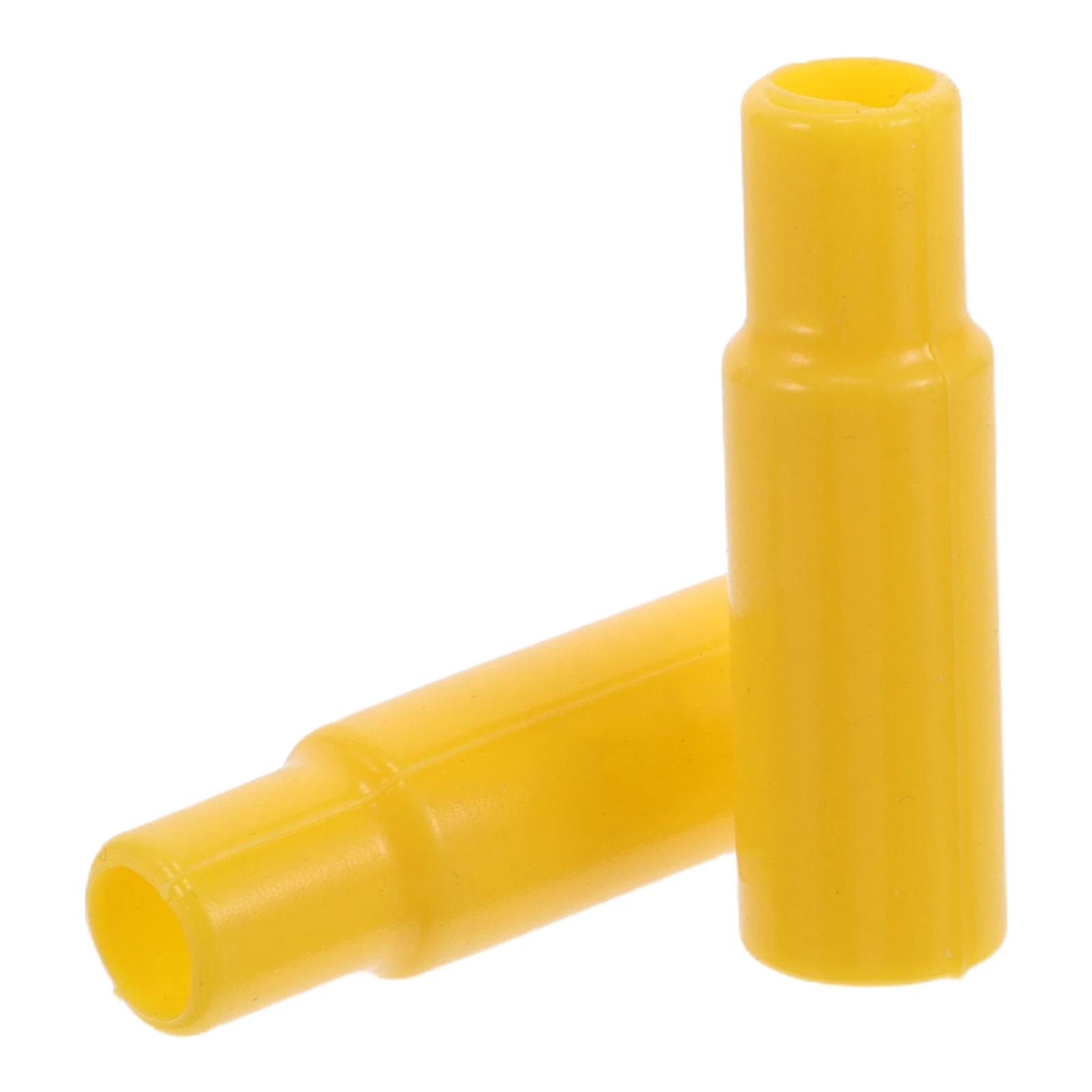 

2 Pcs Motorcycle Electric Bike Brake Hose Oil Pipe Silicone Cover Yellow Cap Replaceable Hydraulic Line Protector