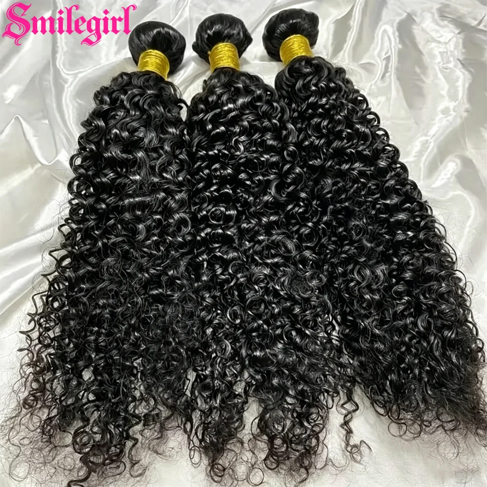 

Deep Wave 1/3/4 Bundle Brazilian Virgin Hair Weave Bundles 30 Inch Wig Human Hair Bundle Natural Black Color Hair Extensions For Women