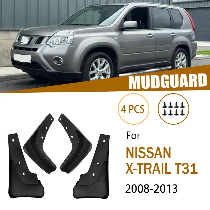 

For Nissan X Trail X-Trail XTrail T31 2008-2013 2012 2011 Fender Mudguard Splash proof mudguard High Quality Accessory