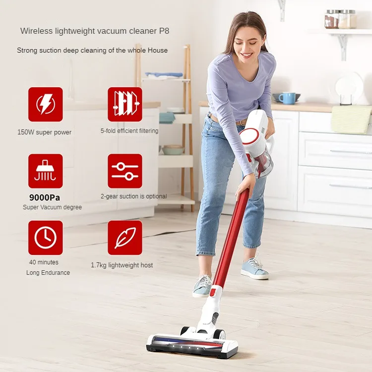 Vacuum Cleaner Wireless Household Handheld Small Large Suction Convenient High-power Carpet Vacuum Suction and Mop Integrated