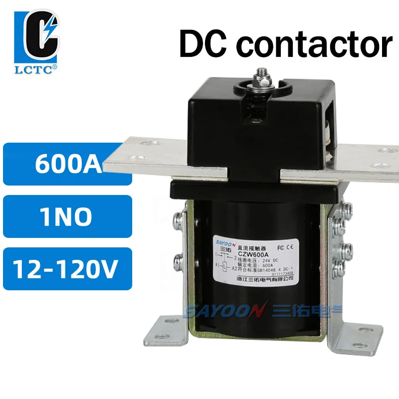 

CZW 600A DC Contactor one normally open Relay 12V 24V 36V 48V 60V 72V 84V 120V for Car Electric Forklift Trucks Ships Battery