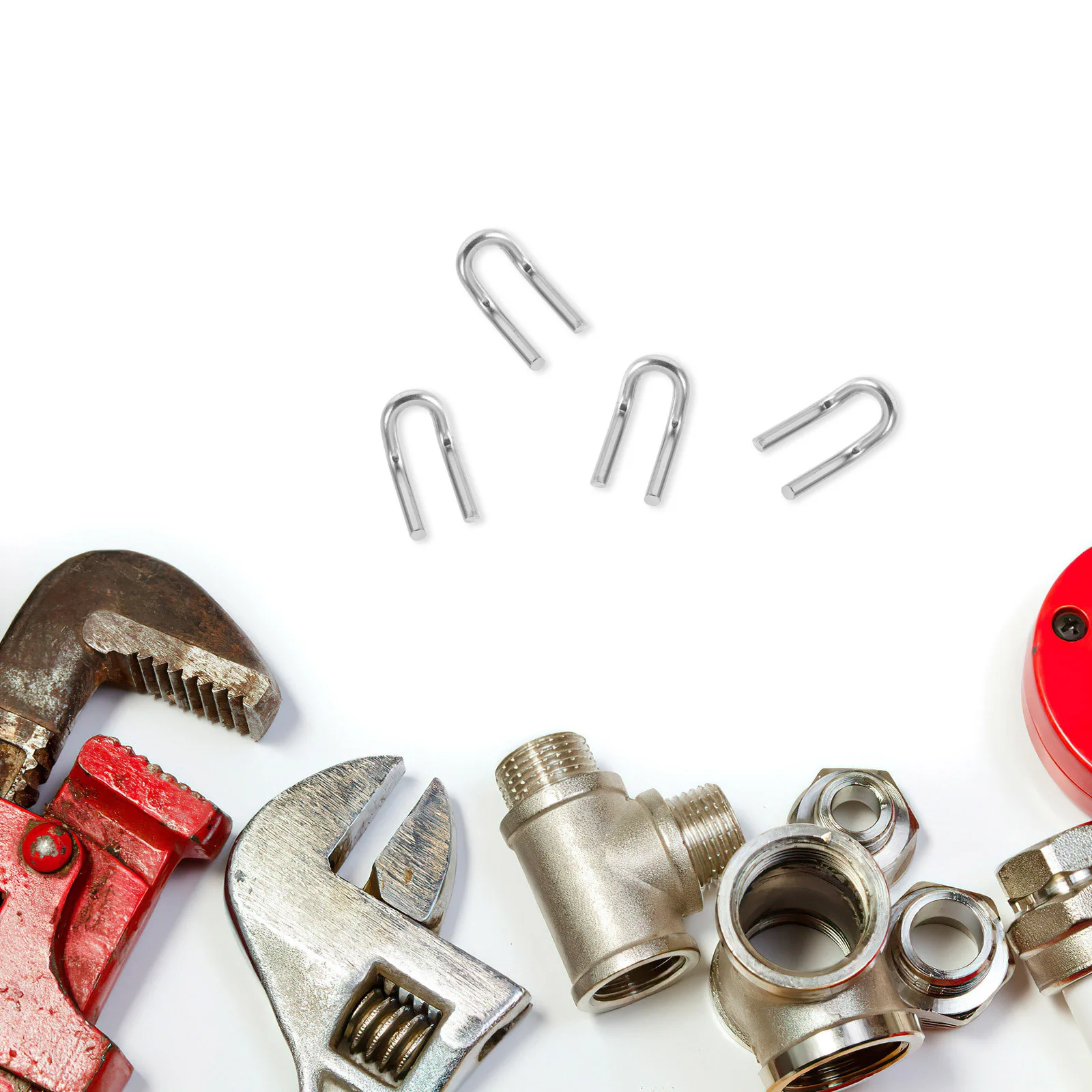 

4Pcs U Shape Exhaust Pipe Spring Hook Stainless Steel Motorcycle Hook Reliable Fit for Modified System Loop Tabs Accessories