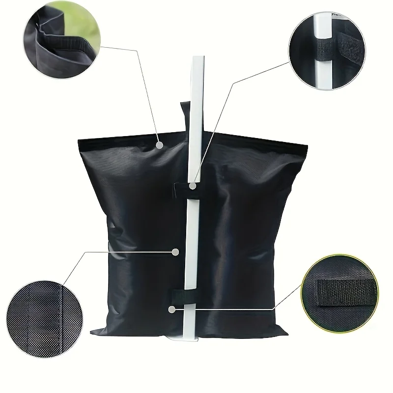 Black Single Outdoor Tent Windproof Sandbag / Fixed Sandbag / Sunshade Anchor Sandbag / Windproof Sand Pack Bag - view 6