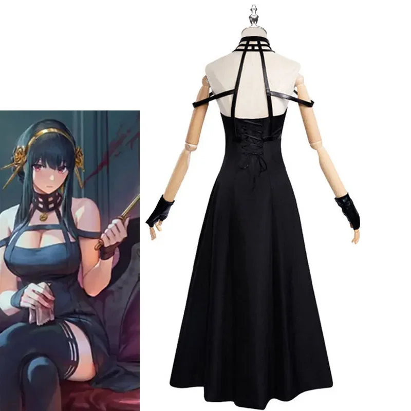 Yor Forger Cosplay élastique Cuisse Bas Ensemble complet pour Comic Con, Bas, Collants, Boucles d'Oreilles, Perruque Haute,