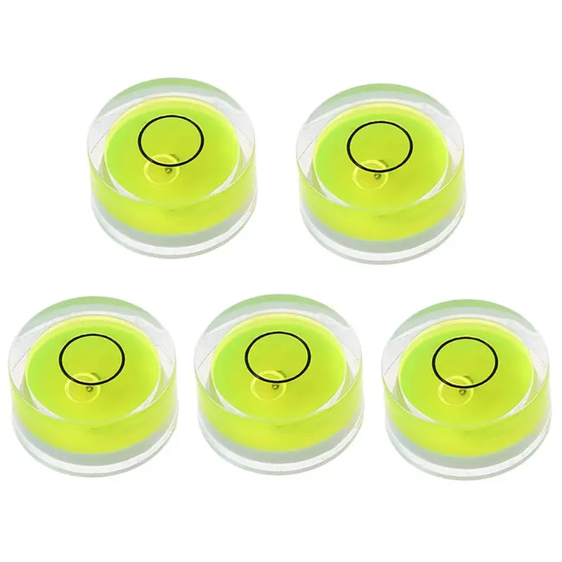 5 Pieces Round Bubble Level for Tripod Phonograph Turntable Easy to Use