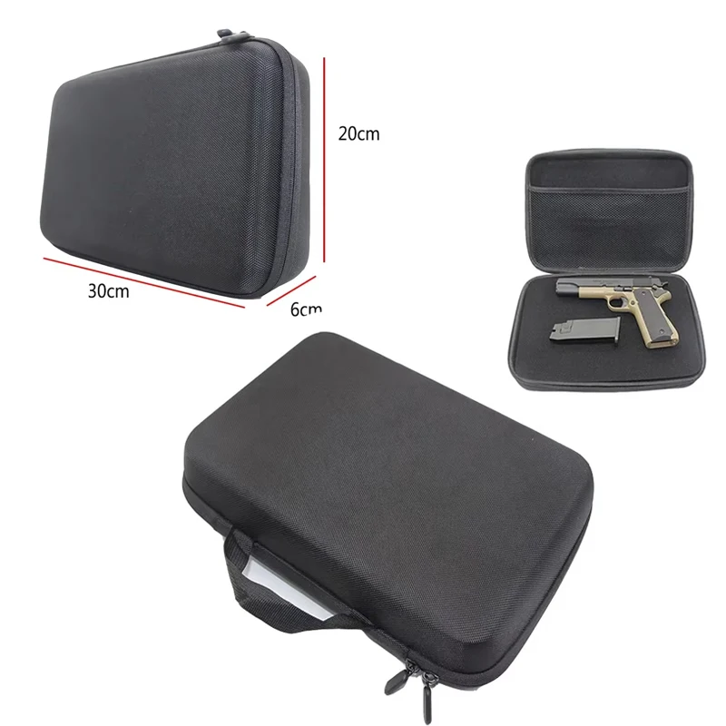 Tactical Pistol Gun Case for GL 17 PX4 G2C Shockproof Padded Magazine Pouch Shooting Range Bag Handgun Storage Box