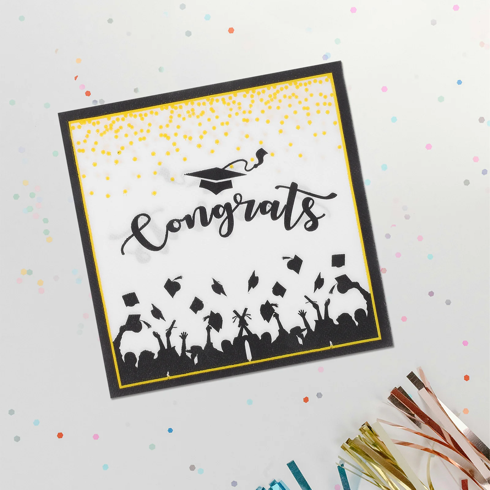 100 قطعة مناديل التخرج ورق حفلات سميك ماص فريد تصميم Mortarboard مناسب للاحتفالات التخرج أدوات المائدة