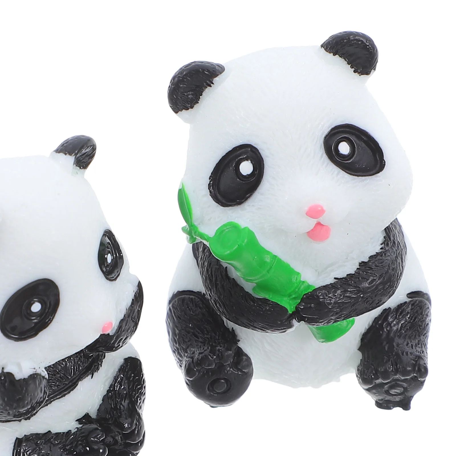 6 stuks miniatuur panda standbeeld schattige hars dier sculptuur voor tuin decor bureau taart feestartikelen miniatuur beeldjes
