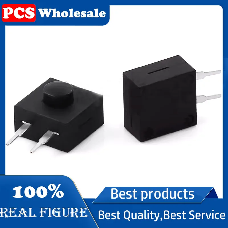 1212-112YB straight foot flashlight switch LG-21B button self-locking one open one close 12*12mm