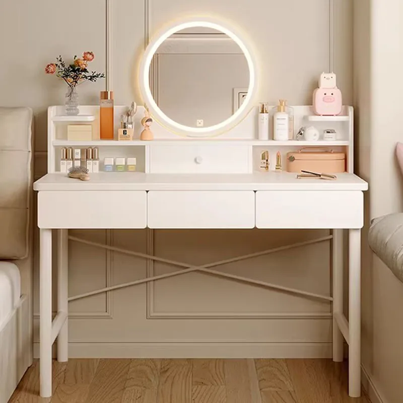 

Женский туалетный столик для кофе-брейков с современными ящиками для хранения, зеркалом для макияжа, аксессуарами, компьютерный стол, мебель для дома