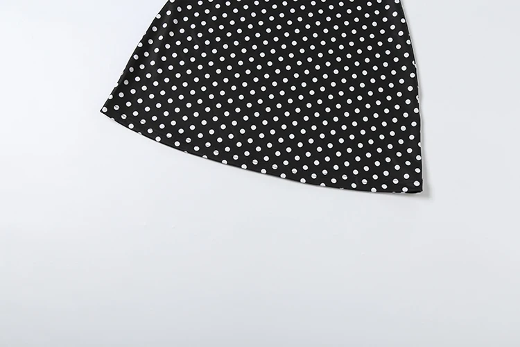 Kliou Polka Dot Print Minikleid für Damen, Sommertrend, Neckholder, tief ausgeschnitten, rückenfrei, ärmellos, formende Taille, Y2K, eleganter Stil, figurbetont – Detail 9
