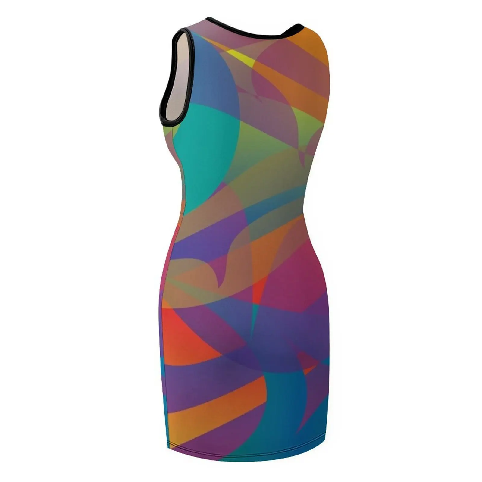 抽象的なフォルムライン 1 ノースリーブ サンドレス カクテルドレス 女の子用ドレス 女性用ドレス 2025 プロム用ドレス