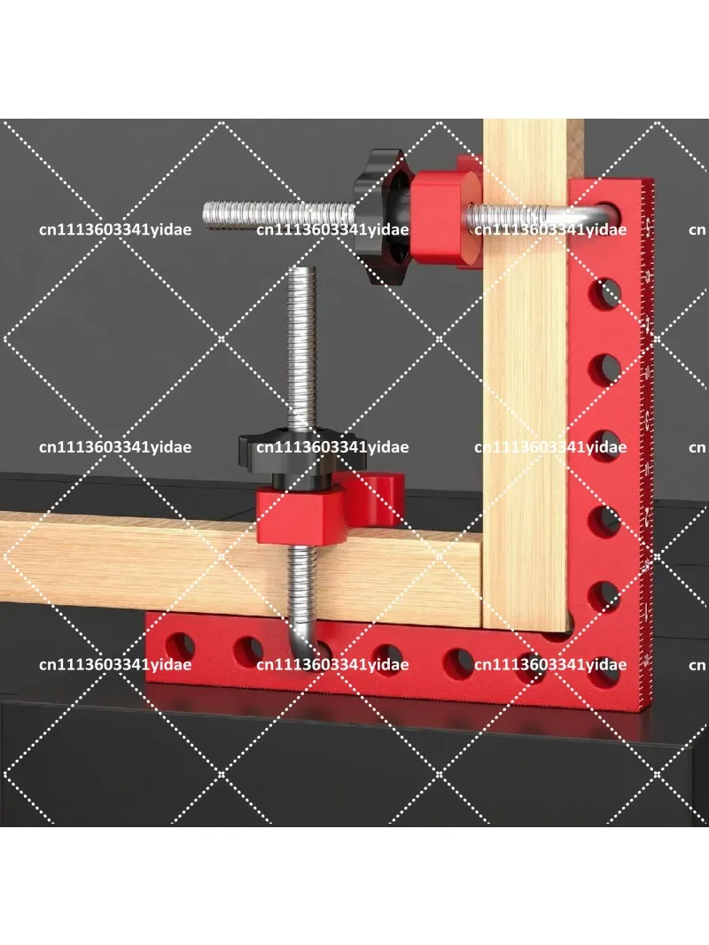 Aluminum Alloy Woodworking Ruler 90 Degree Right Angle Positioning Block Fixed Clip Multi-functional Fixture -shaped Square
