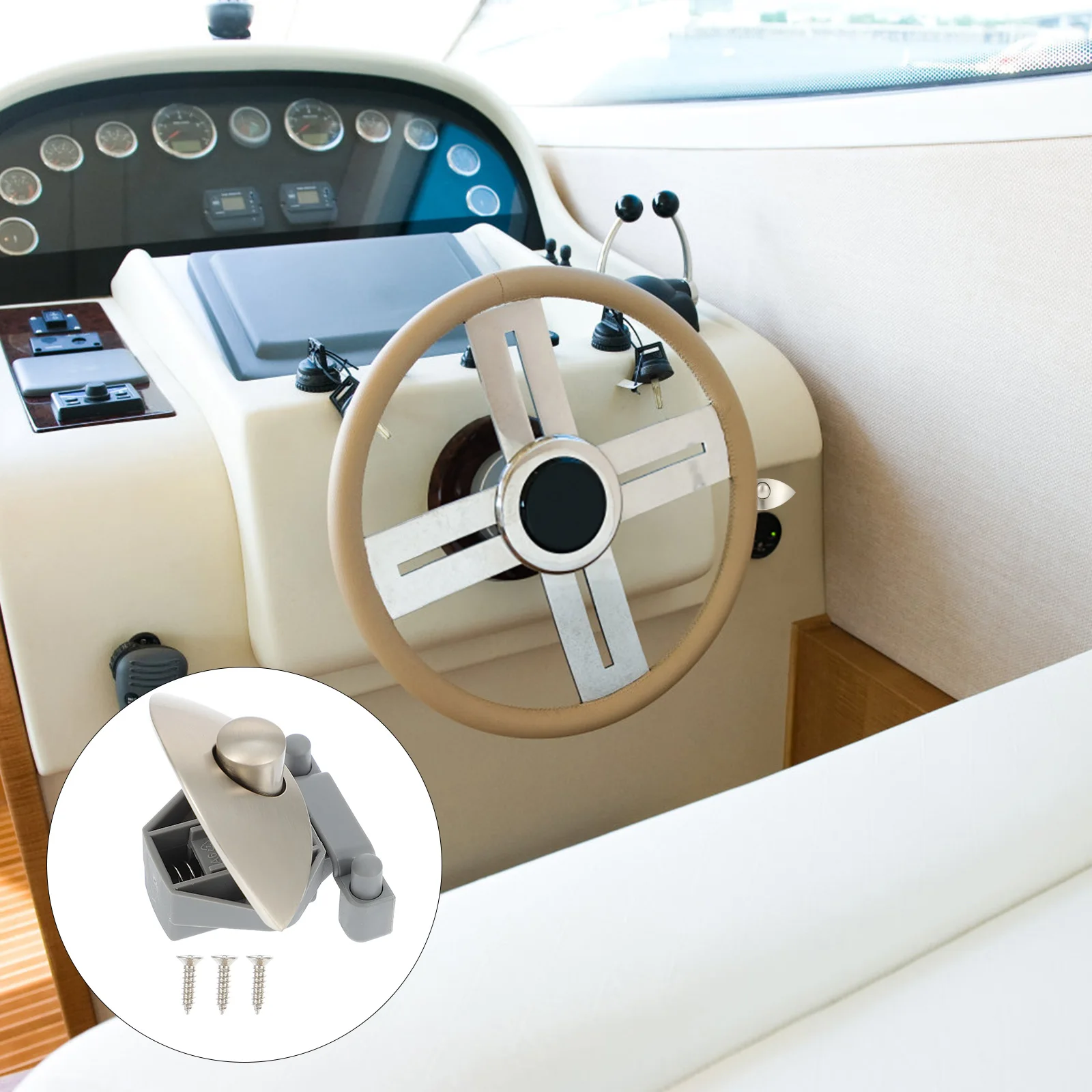 

Zinc Alloy RV Push Lock Caravan Drawer Cabinet Keyless Silver Lock for Furniture Door Handle Suitable for RV Motorhome Cupboard