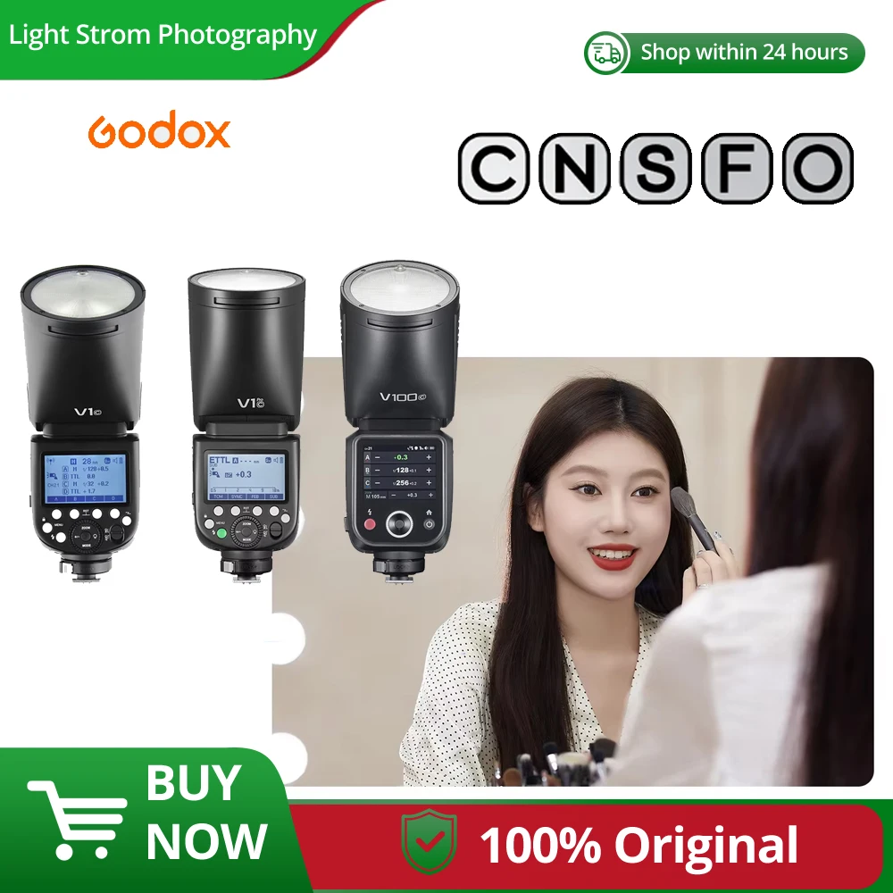 Godox V1 V1Pro V100 TTL ليثيوم أيون كاميرا مستديرة الرأس فلاش اللاسلكية Speedlight لكانون سوني نيكون فوجي أوليمبوس