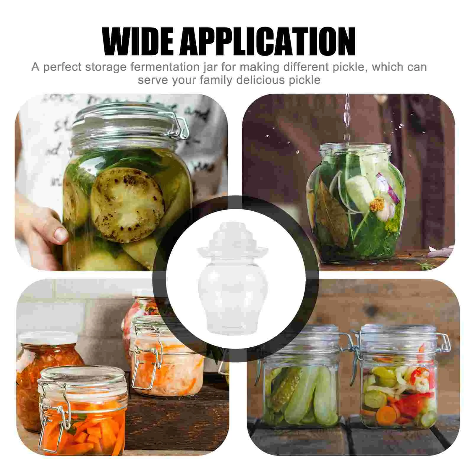 Canning Supplies Plastic Kimchi Jar Containers for Food Fermenting Household Pickling