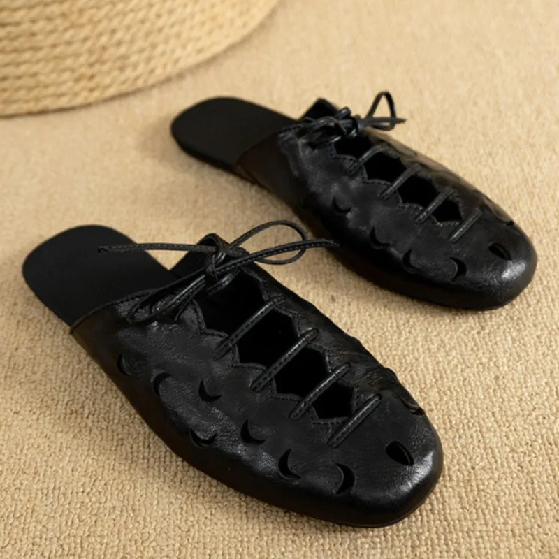 

Fashion Women Shoes Exquisite Hollowed Out Mueller Slippers for Woman Comfort Vacation Casual Shoes Designer Shoes Zapatos Mujer