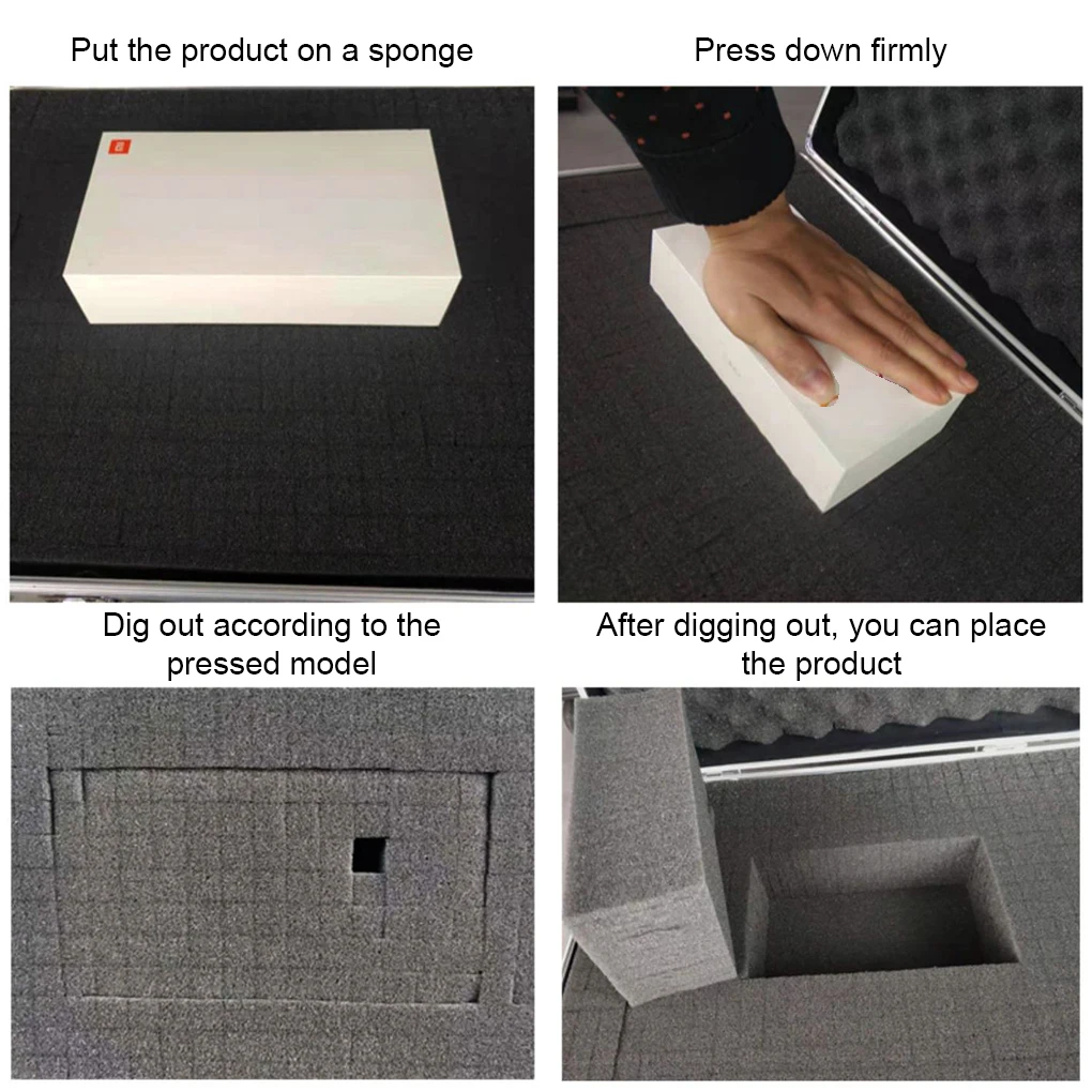 Portable ToolBox Aluminum Alloy Safety Equipment Toolbox Instrument Case Storage Box Suitcase Impact Resistant Case with Sponge