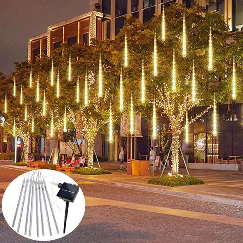 

50cm 30cm Solar Led Light Outdoor Meteor Shower Rain Lights Garden Decor Outdoor Street Garland New Year Christmas Decoration