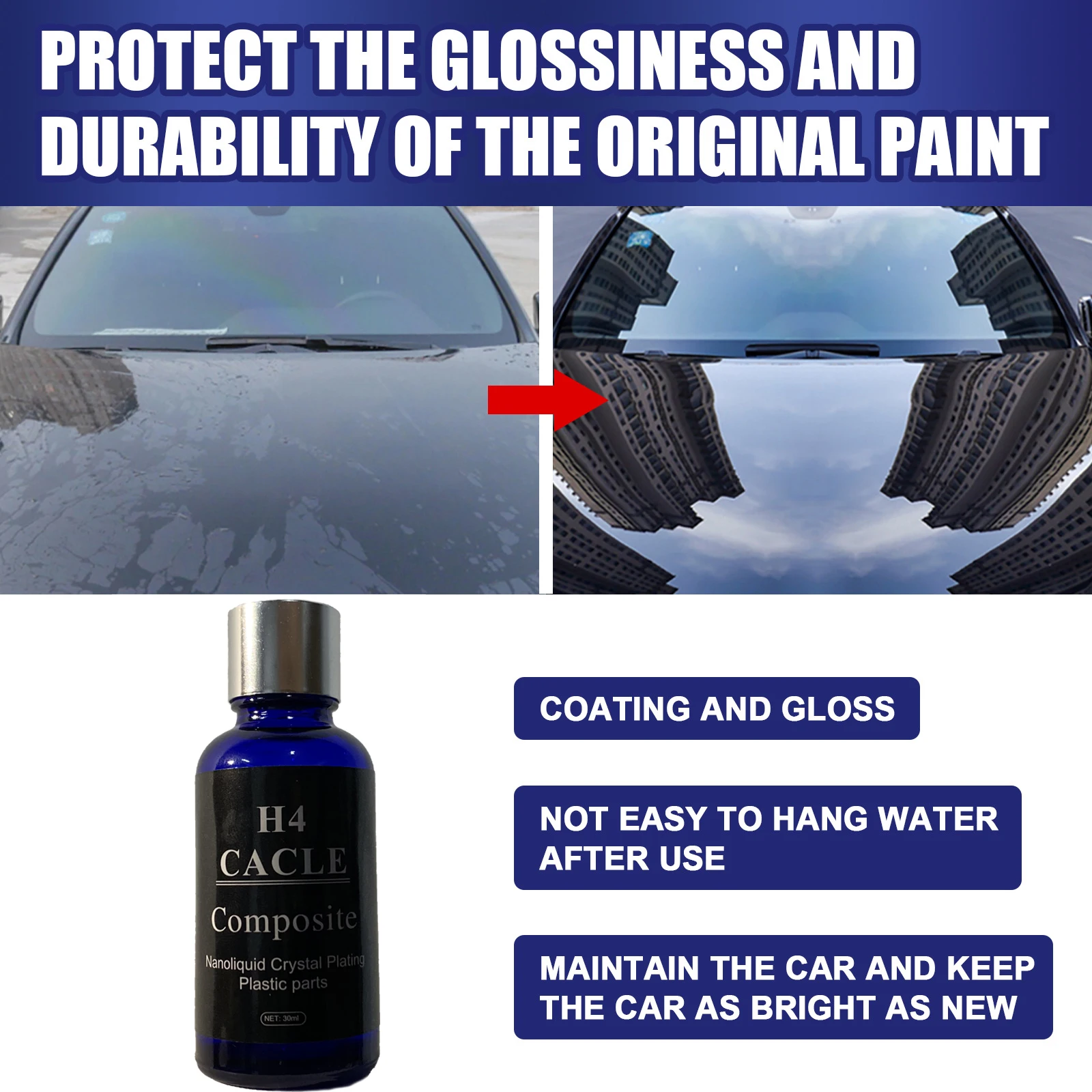 Car Nano-crystal Plating Liquid Cleaning Stain Removal Waterproof Dust Scratches Car Paint Maintenance Refurbishment Coating