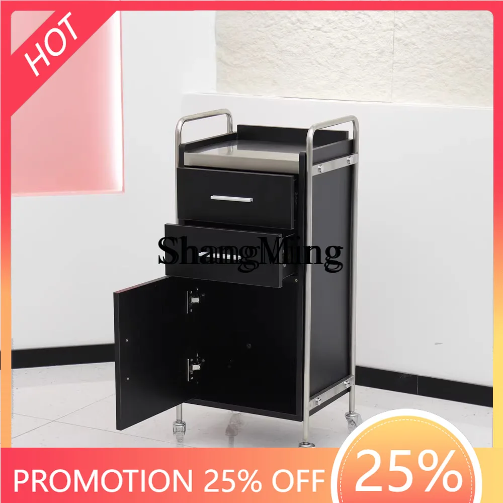 

FG Barber Shop Tool Cabinet Hairstylist Storage Tool Box Hair Salon Perm Dye Trolley Multifunctional Hair Salon Special
