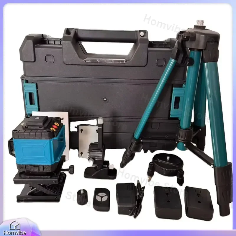 4D 360 Degree Green Laser Level 16 Line Automatic Self Leveling Outdoor Indoor Portable Laser Level with Tripod for