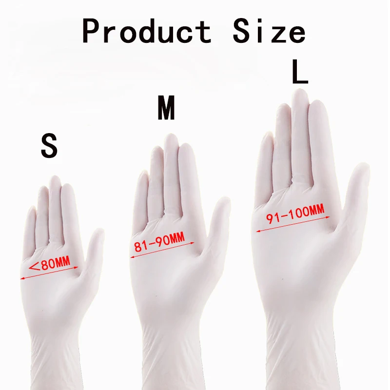 100pcs Nitrile Gloves Waterproof Mechanic Laboratory Work Household Cleaning Safety Disposable Synthetic Nitrile gloves