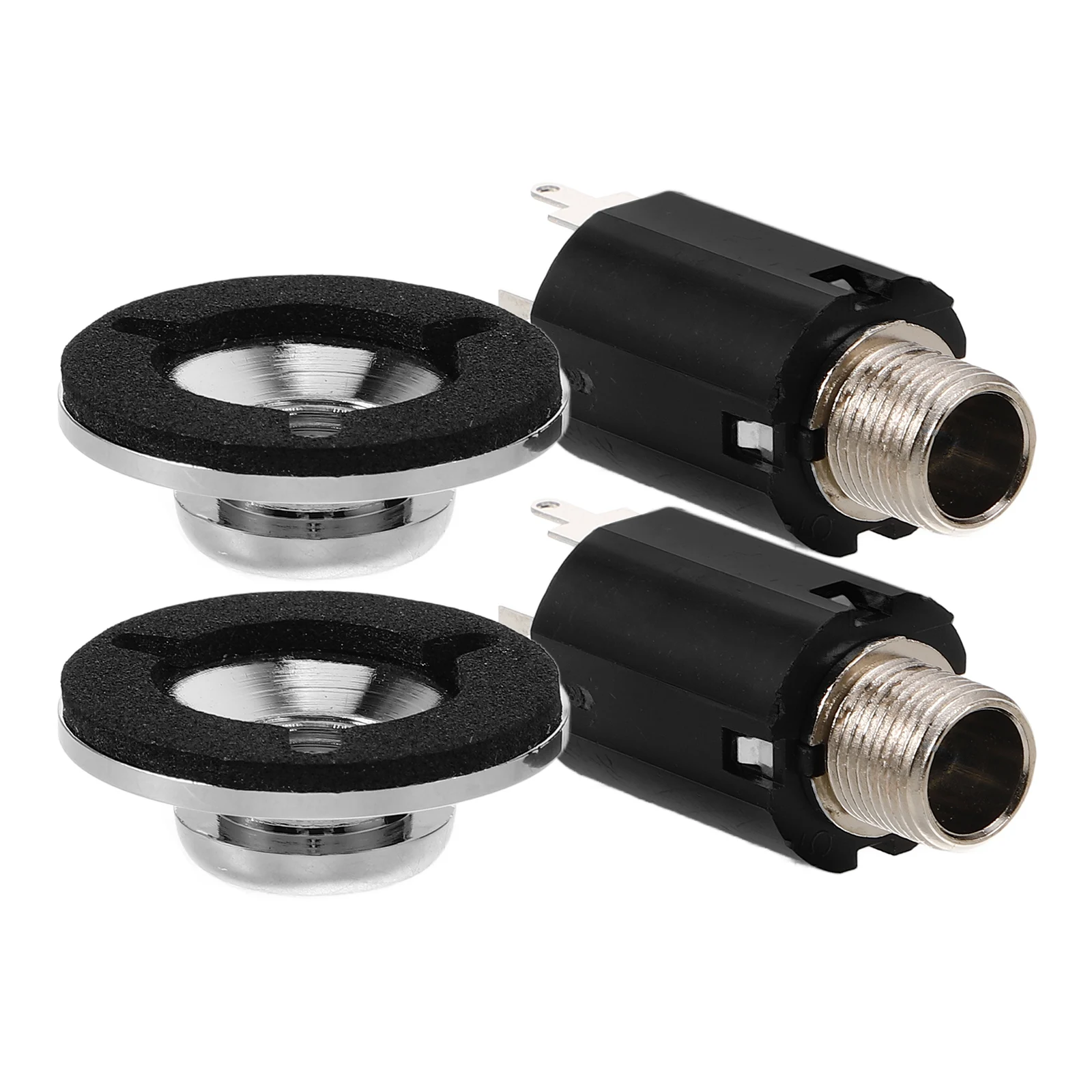 

2 set 2 Sets 6.35Mm Pickup Endpin Durable Metal Plug Supply For Electric Bass Output Socket Lightweight Stereo Jack Guitar Parts