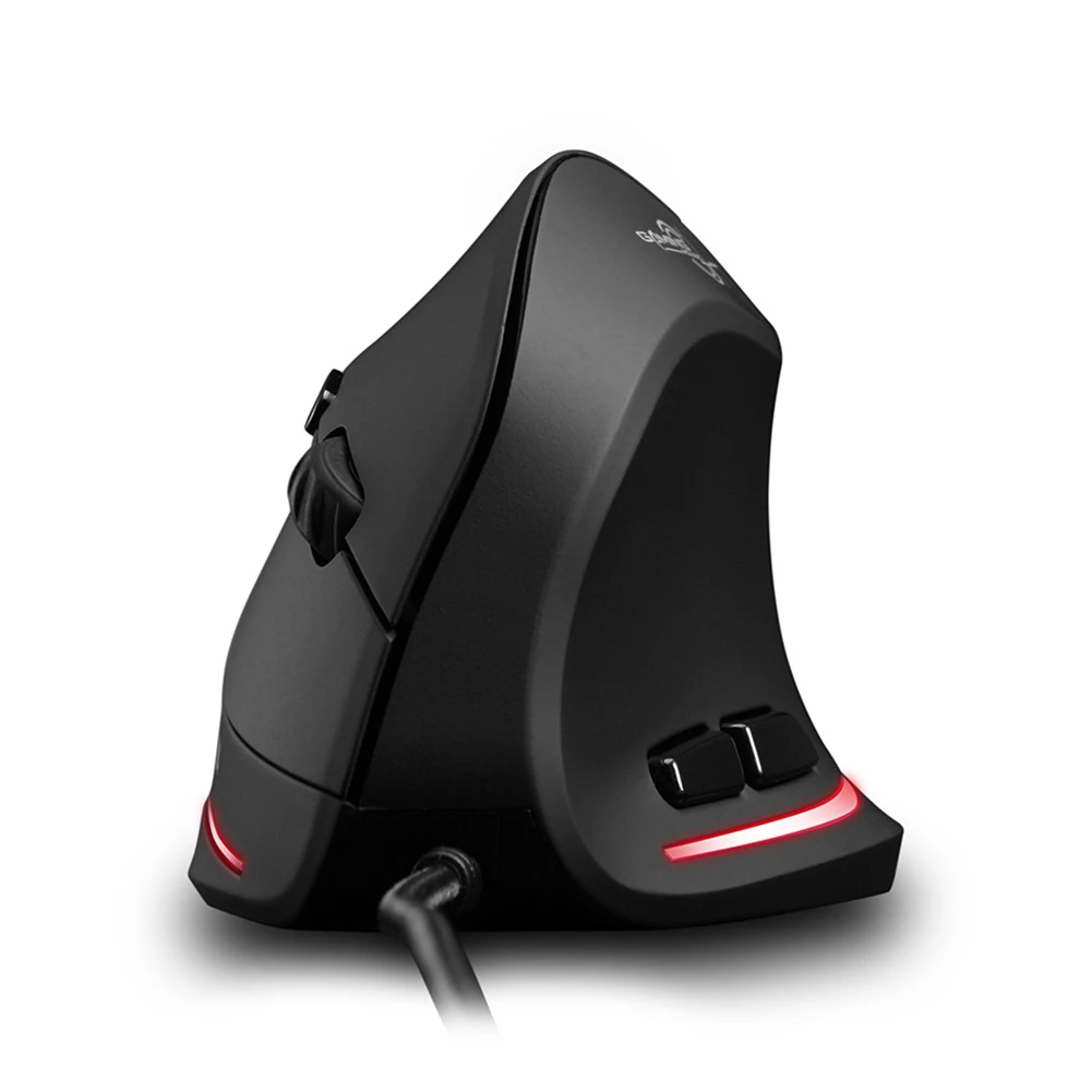 ZELOTES T20 USB Wired Vertical Optical 4 Gears 3200 DPI 6 Buttons Gaming Mouse Laptop Computer Ergonomic Mice Silent view 3