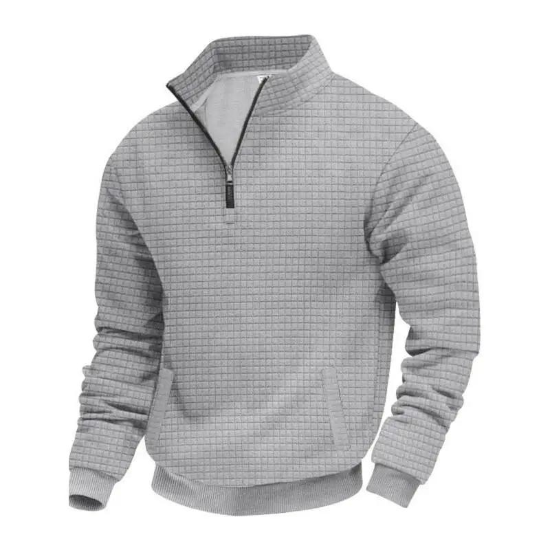 Men's Casual Fitted Thick Knit Sweater Plain Fall Winter Essential Soft Stretchy Comfortable Breathable Zipper Closure Sweats...