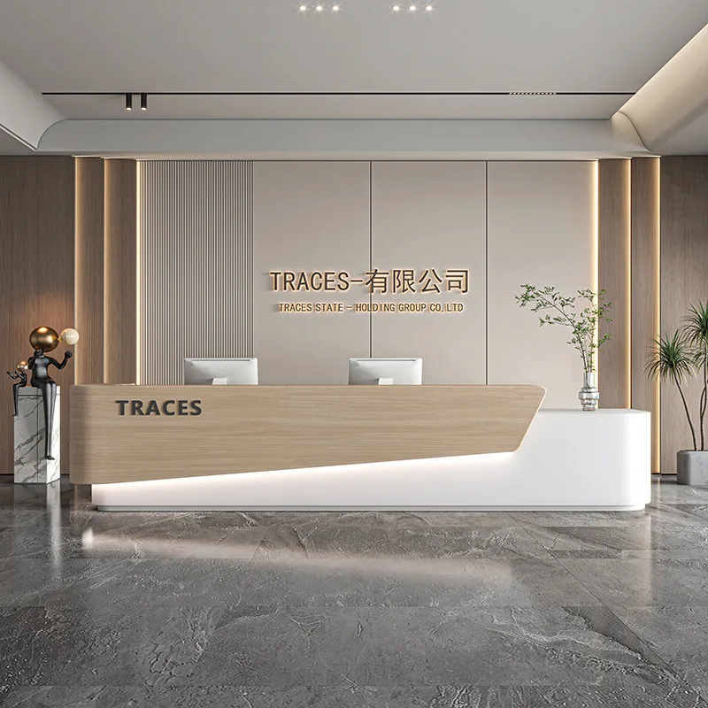 مكتب استقبال بسيط للشركة، مكتب خدمة ردهة الفندق، مكتب أمامي #6