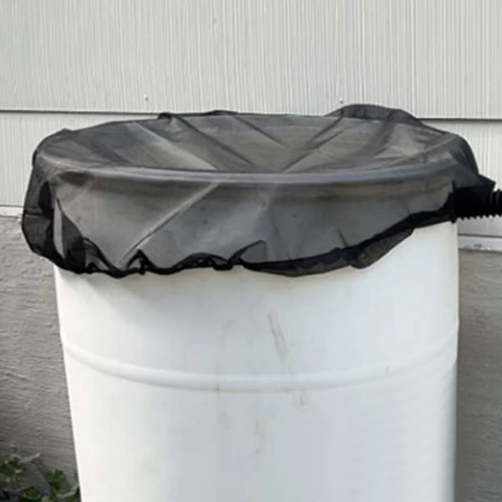 

2pcs Rain Covers Polyester Insect Proof Water Tank Net Outdoor Bucket Drawstring Reusable for Grille
