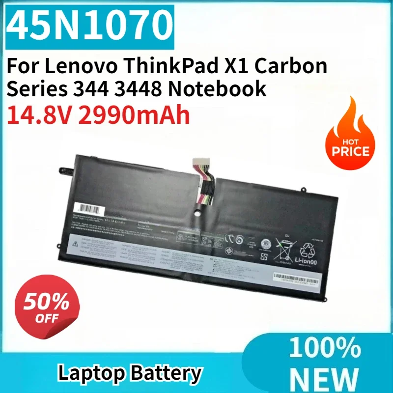 

Brand-New 45N1070 45N1071 14.8V 2990mAh Laptop Battery for Lenovo ThinkPad X1 Carbon Series 344 3448 Notebook