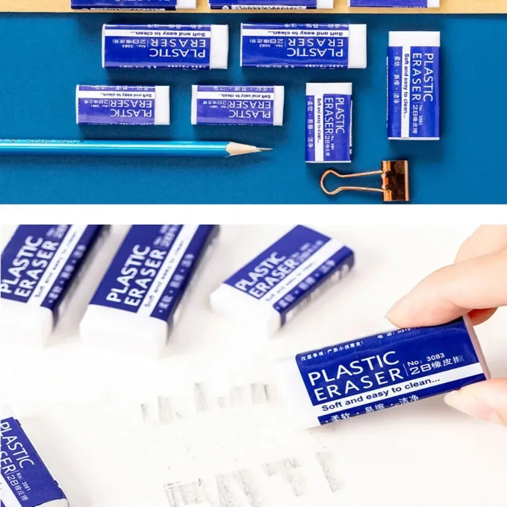 6Pcs 2B Soft Eraser, Clean & Mess-Free, for Student Exam, Office & Sketching