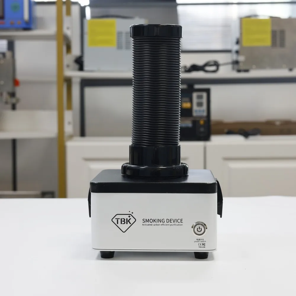 TBK 638 Filter Soldering Smoke Cleaner Smoking Dust Purifier Mini Fume Extractor With LED Light for BGA PCB Repair Tools