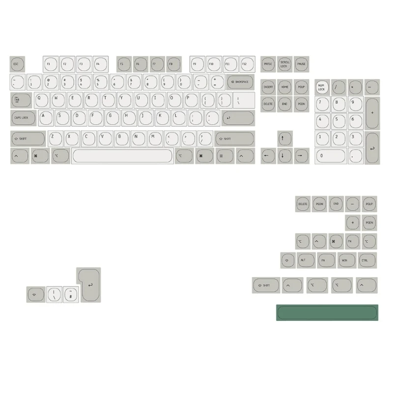 

Replacement KeyCap Set 131pcs PBT HeatSublimation for Mechanical Keyboards