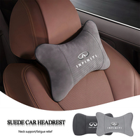 Car Suede Headrest Memory Cotton Cervical Spine Protection Pillow For Infiniti ESQ JX35 QX70 Q30 FX50 FX45 G35 QX60 FX Q50L QX80