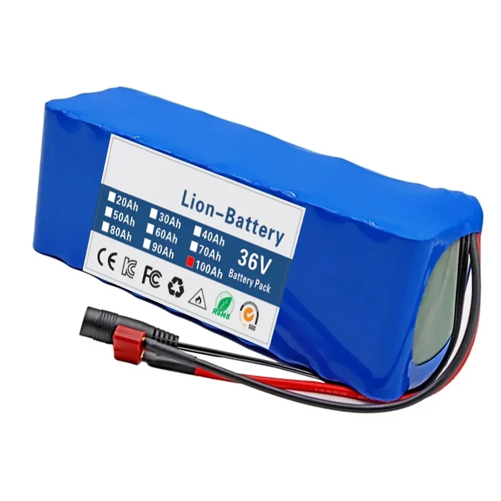 Paquete de Batería portátil iones de litio36V100Ah18650 10S3 paquete Batería de iones litio battería repuesto con BMS
