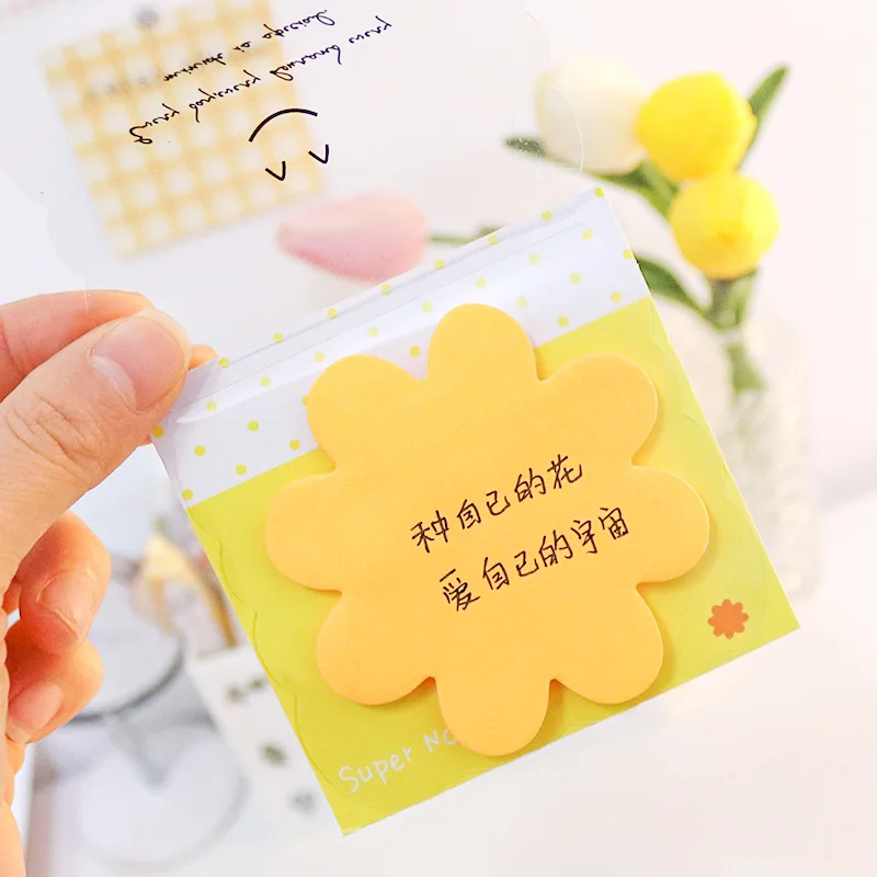 30sheets Shape Fluorescent Note Stickers, Cartoon Notice Stickers, Note Paper, N-time Stickers, Convenient  Note Memo Pad Gift