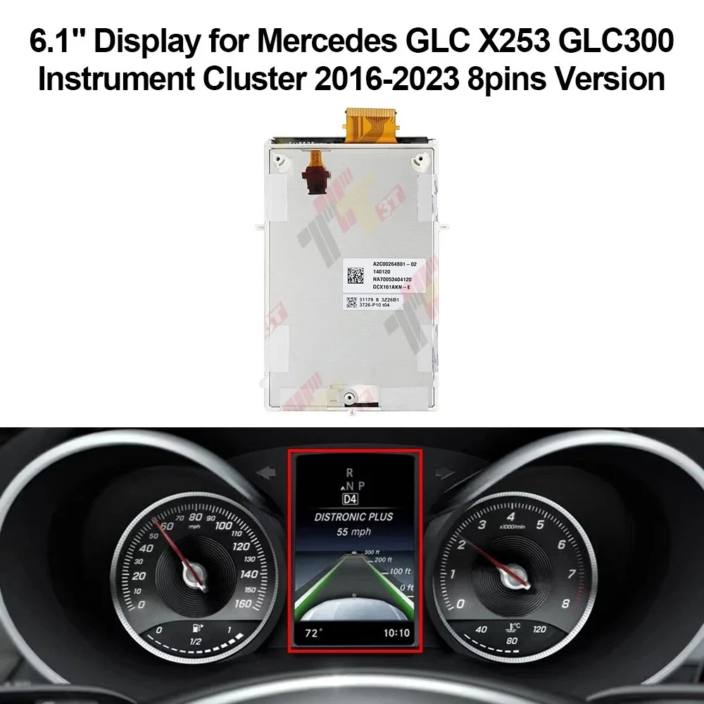 Instrumentencluster 8-Pin 6,1"-Display für Mercedes GLC X253 C200 C300 C43 AMG, C-Klasse W205 – Detail 2