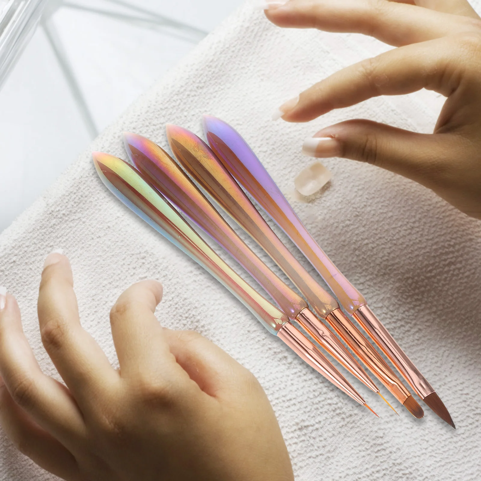 

4pcs Metallic Nail Art Pen Set For Diy Doodle Gel Polish Painting Precision Drawing Tools Nail Art Design Pens