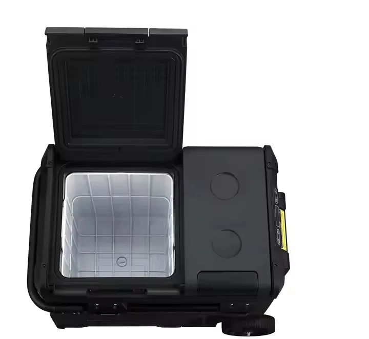 새로운 55L 저소음 듀얼 존 압축기 자동차 밴 여행 파티오 피크닉 바베큐 텐트에 대한 미니 휴대용 자동차 냉장고 냉동고 냉장고