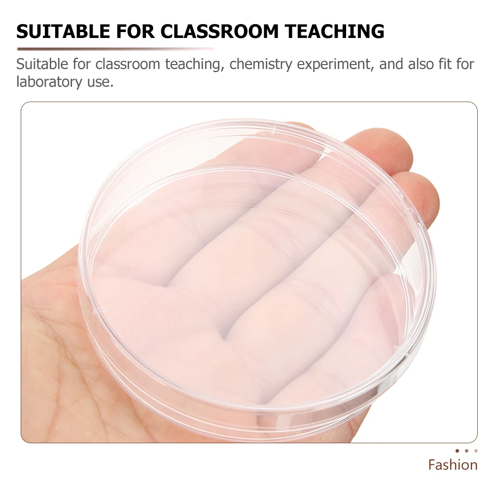 

10pcs Petri Dish With Lid Plastic Culture Plate Science Experiment Supplies For Lab Chemistry Classroom Clear Agar