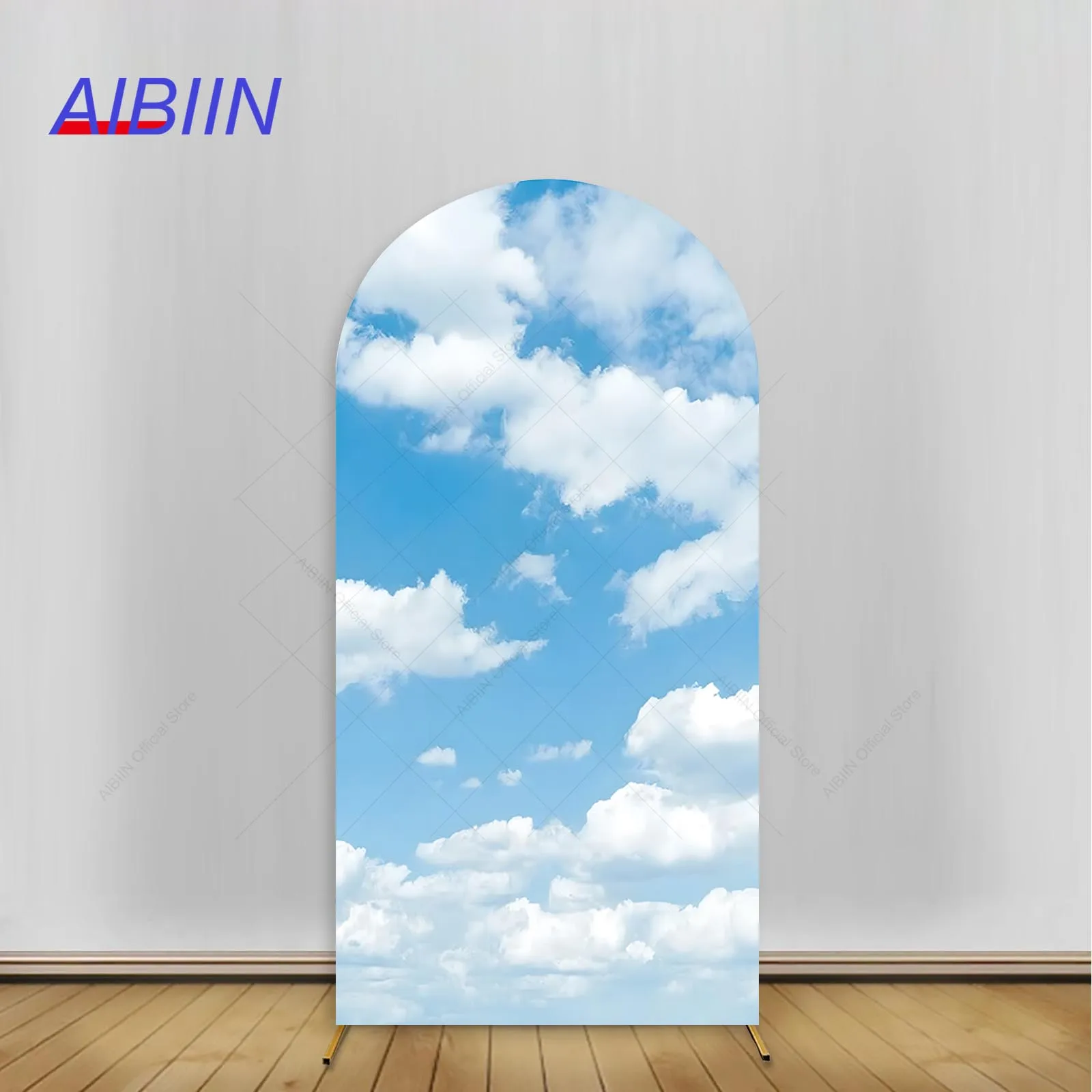 

Blue Sky White Clouds Arch Backdrop Cover Natural Scenery Birthday Baby Shower Baptism Party Decor Kids Portrait Wall Background