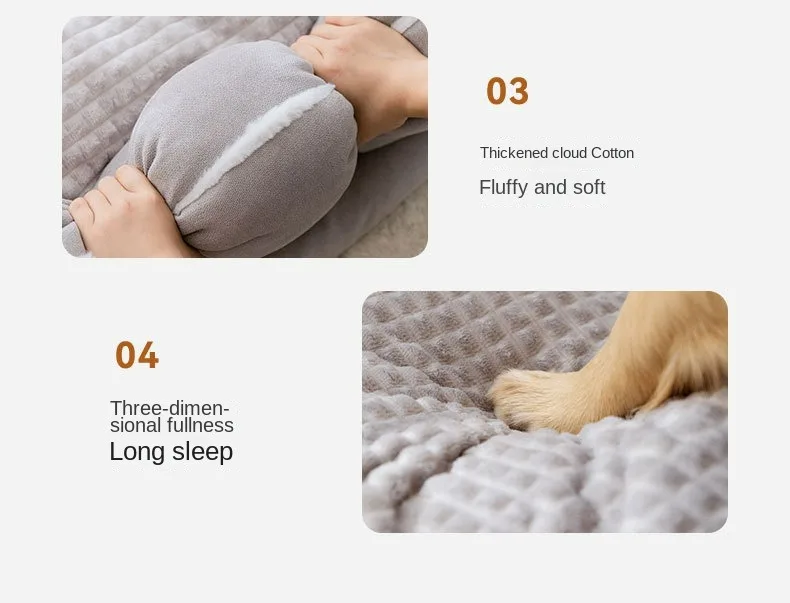 Neue Katze Bett Hund Haustier Bett Zwinger Nicht-Slip Winter Warme Kleine Hund Zwinger Schlafen Entfernt Gewaschen Weiche Welpen Kissen katze Liefert – Detail 13